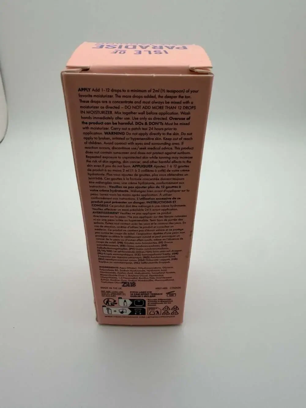 Isle of Paradise Self-Tan Drops Light Face + Body 30ml